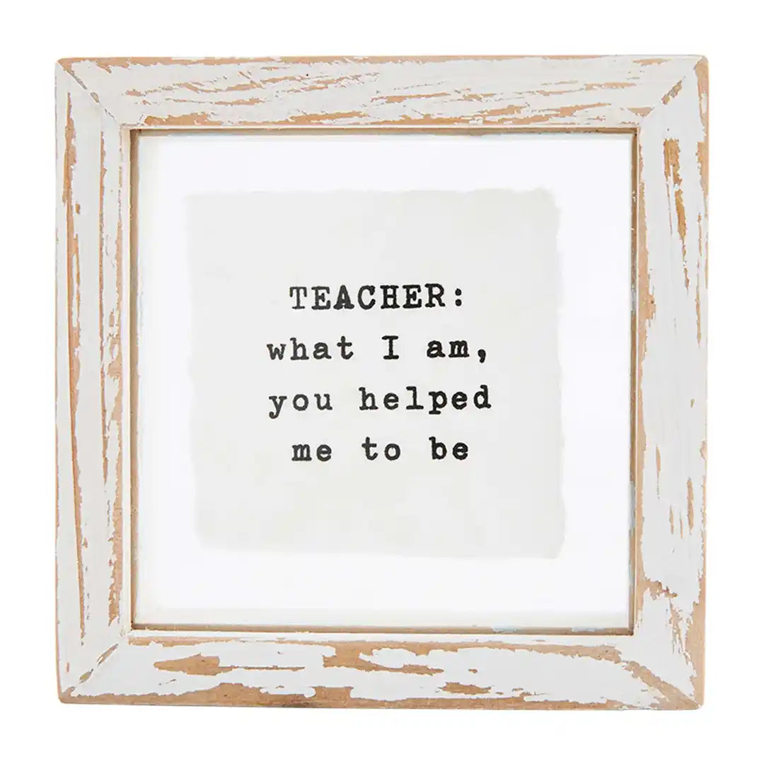 Teacher Glass Plaque - Zinnias Gift Boutique