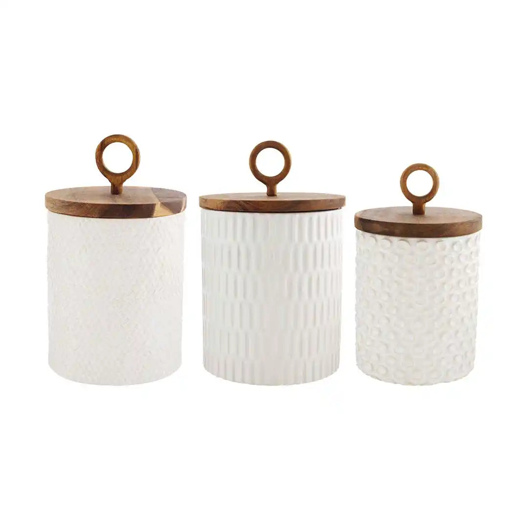 Stoneware Canisters - Zinnias Gift Boutique
