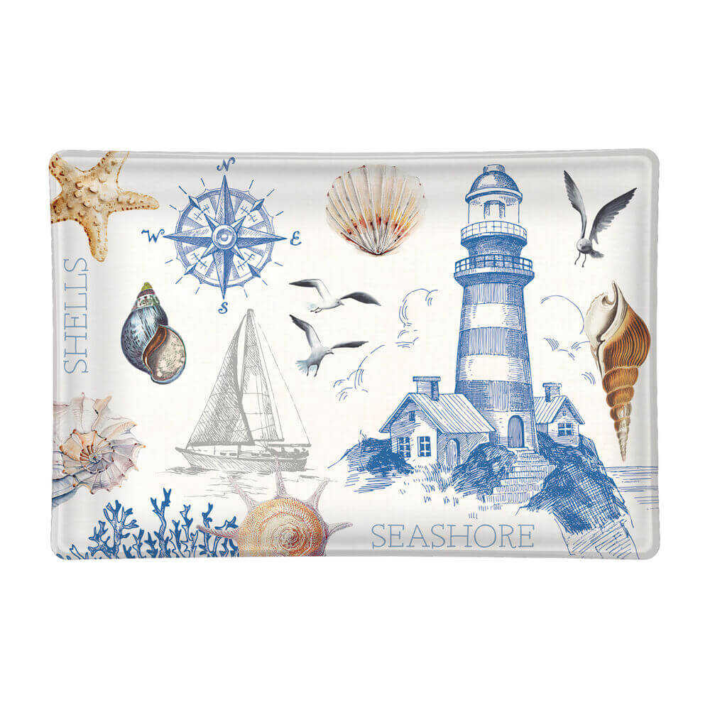 The Shore Glass Soap Dish - Zinnias Gift Boutique