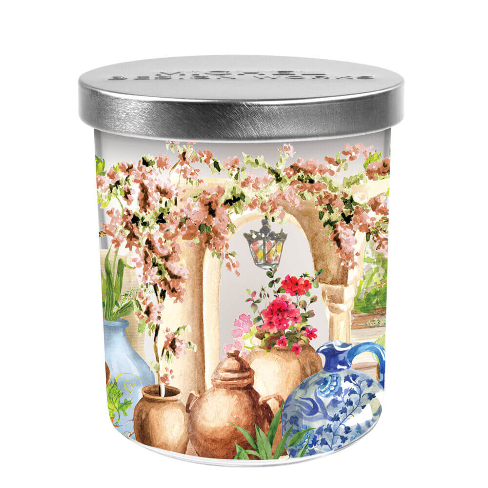 Tuscan Terrace Candle Jar with Lid - Zinnias Gift Boutique