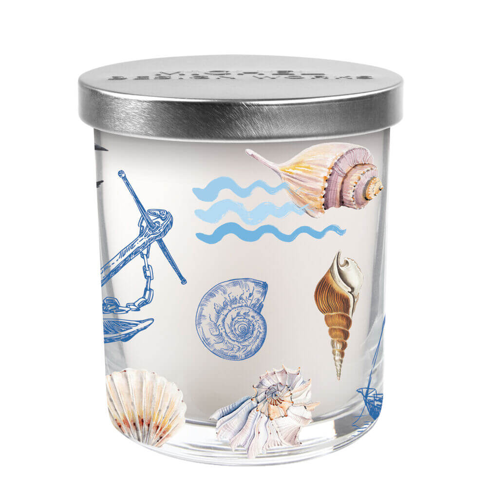 The Shore Candle Jar with Lid - Zinnias Gift Boutique