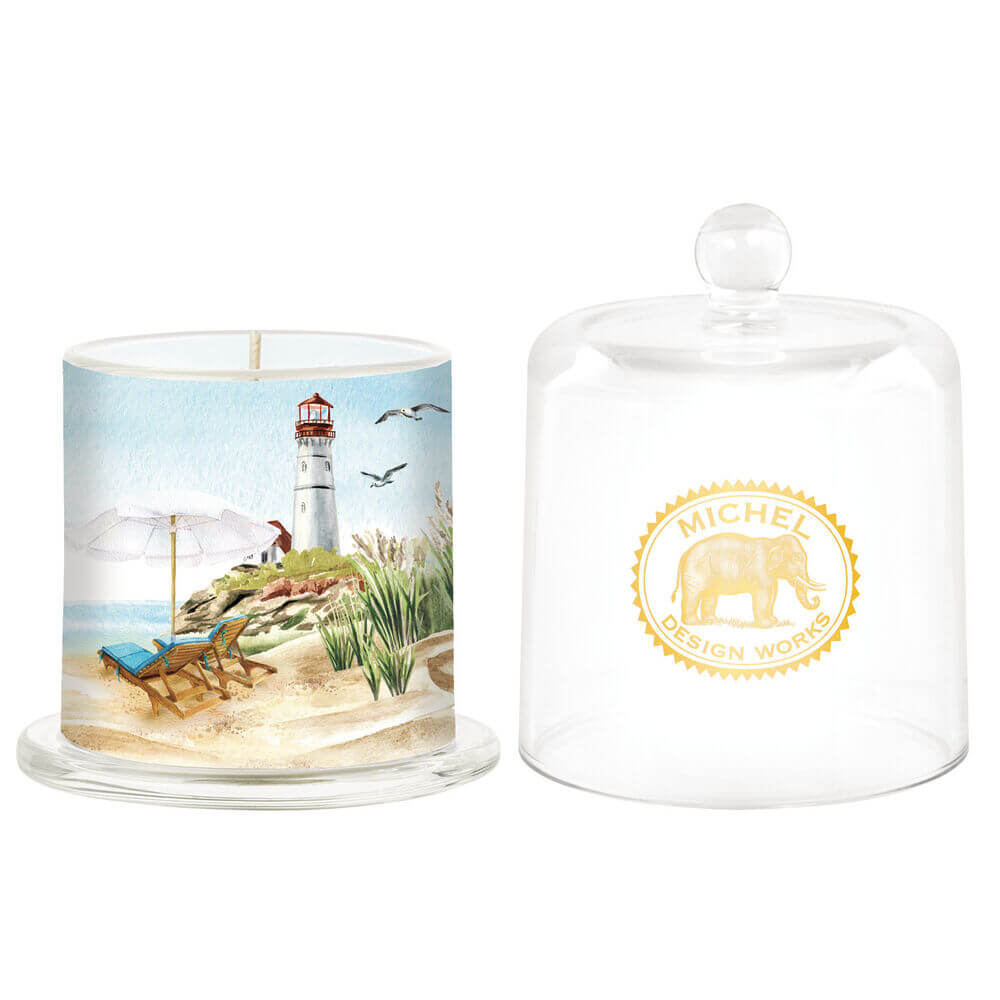 Seaside Cloche Candle - Zinnias Gift Boutique