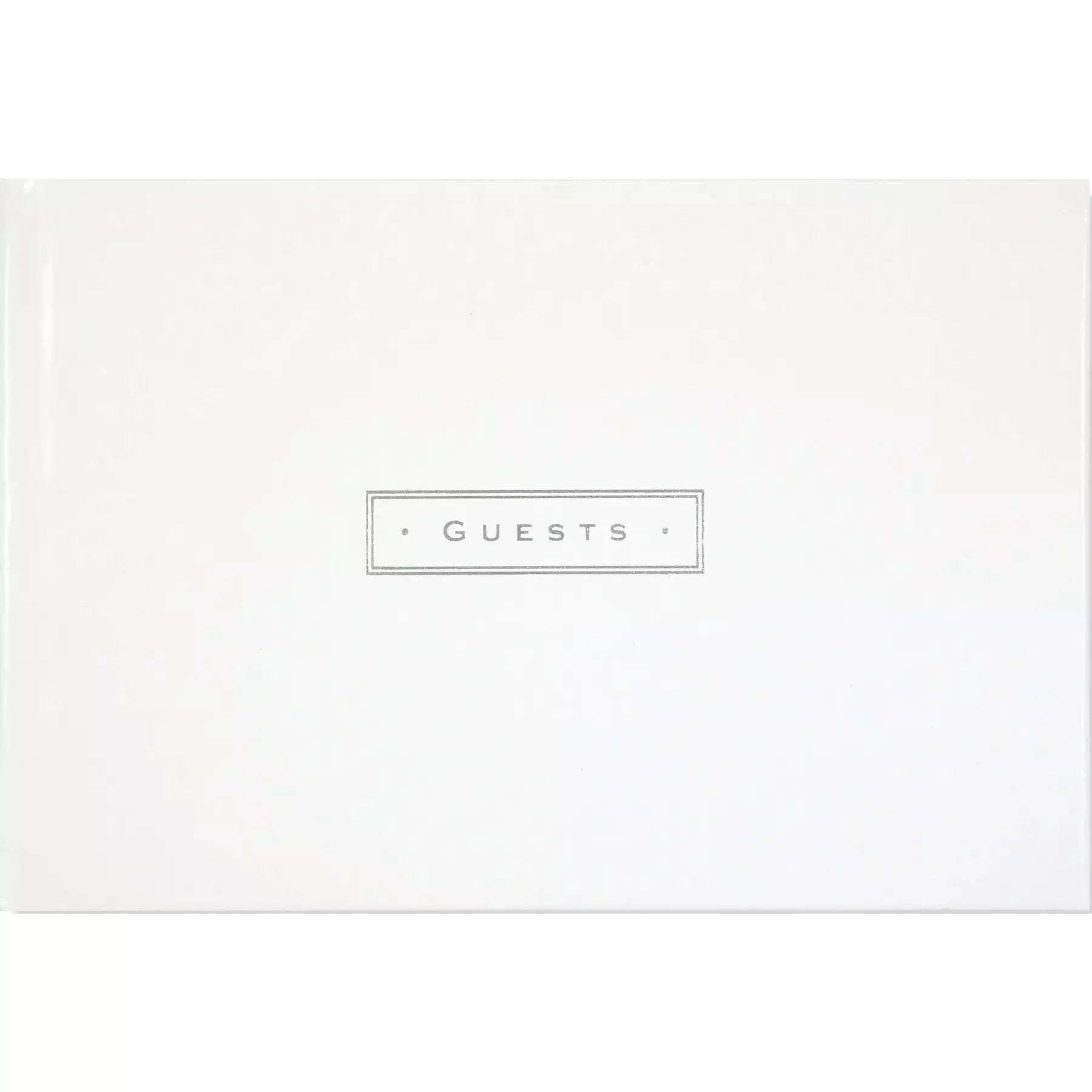 Guest Book White Leather - Zinnias Gift Boutique