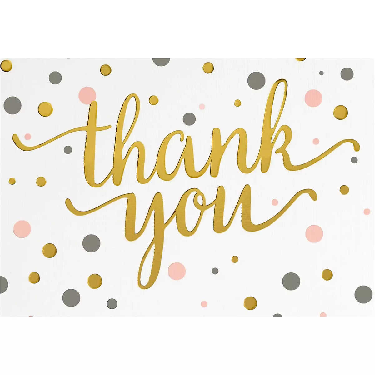 Pink &amp; Gold Dots Thank You Notes - Zinnias Gift Boutique
