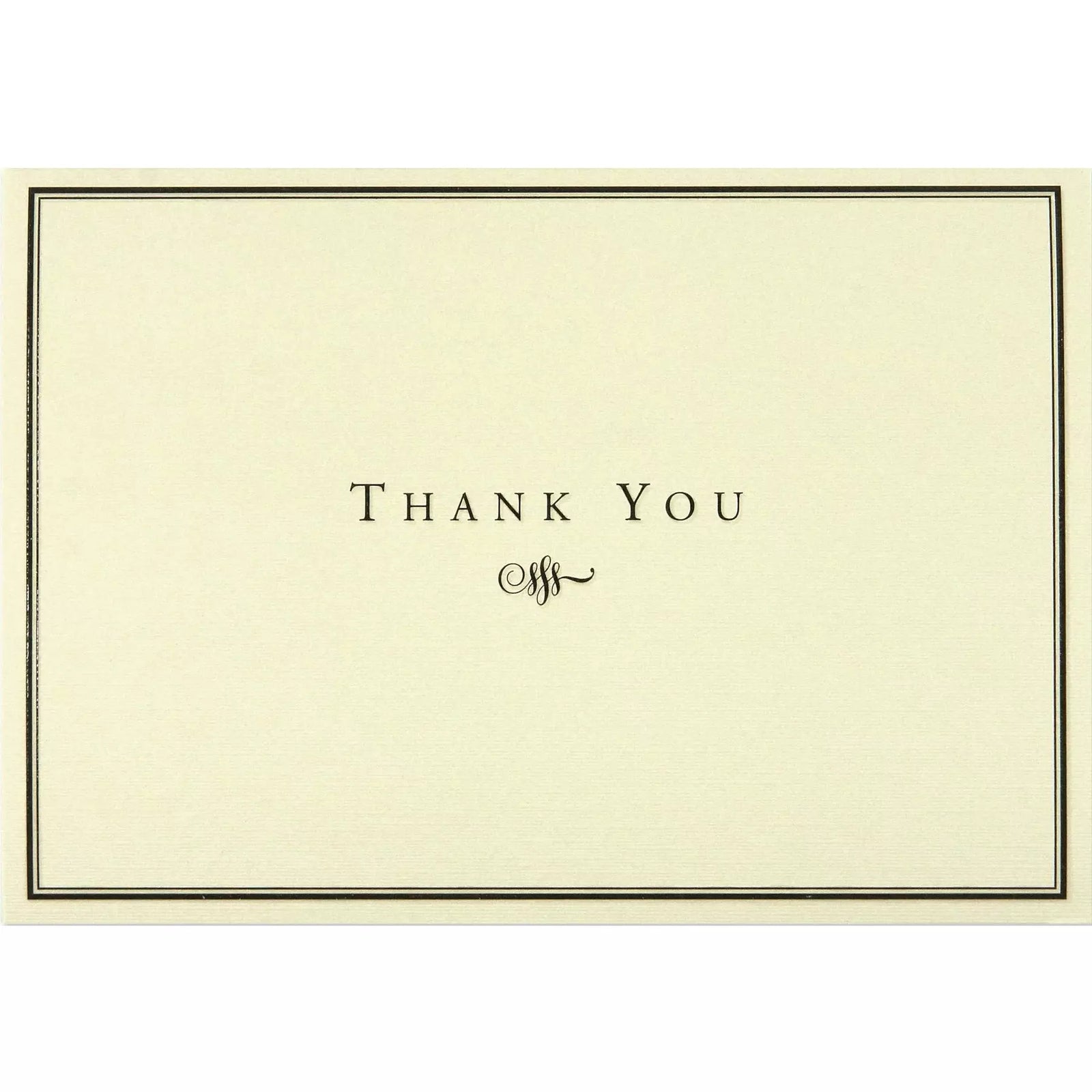 Black And Cream Thank You Notes - Zinnias Gift Boutique