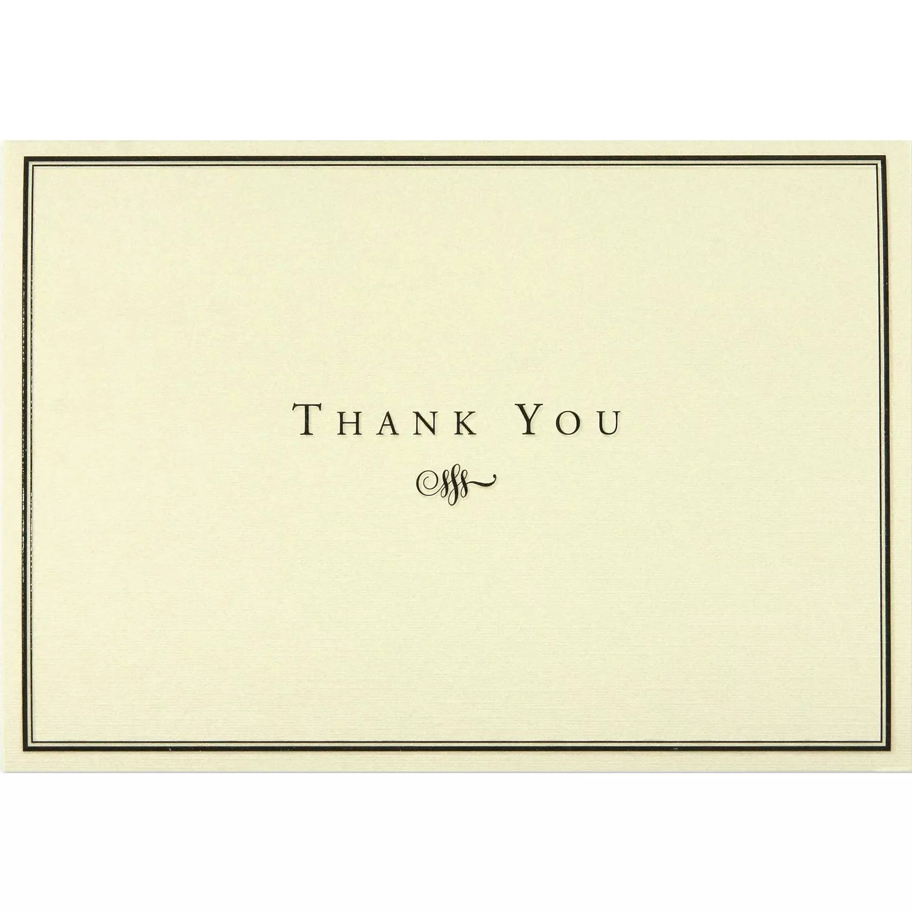 Black And Cream Thank You Notes - Zinnias Gift Boutique