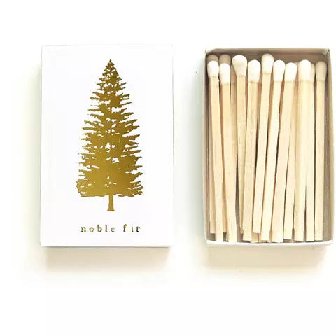 Noble Fir Tree Matchbox Gold - Zinnias Gift Boutique