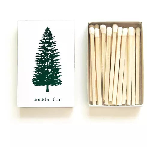 Noble Fir Tree Matchbox DG on White - Zinnias Gift Boutique