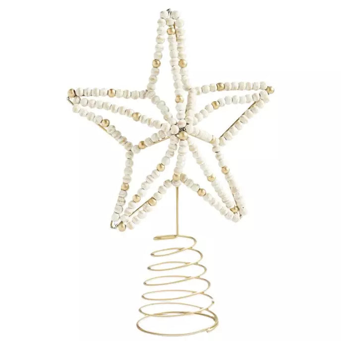 Beaded Star Tree Topper - Zinnias Gift Boutique