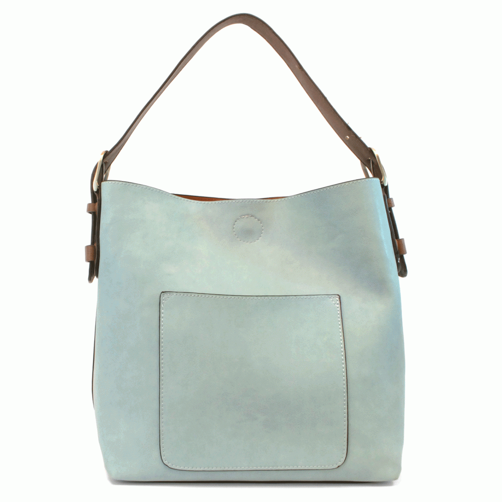 Blue Hydrangea Hobo Coffee Handle Handbag - Zinnias Gift Boutique