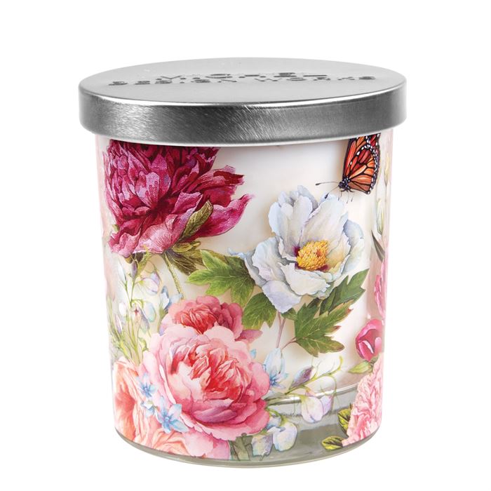 Blush Peony Candle Jar with Lid - Zinnias Gift Boutique