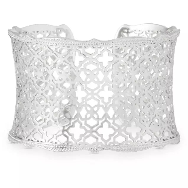 Candice Silver Cuff Bracelet in Silver Filigree - Zinnias Gift Boutique