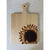 Charcuterie board hand carved sunflower - Zinnias Gift Boutique