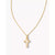 Cross Gold Pendant Necklace in White Kyocera Opal - Zinnias Gift Boutique