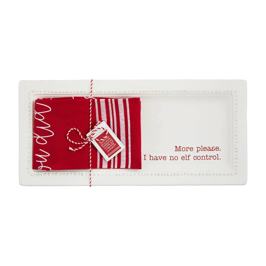 Elf Control Tray And Towel Set - Zinnias Gift Boutique