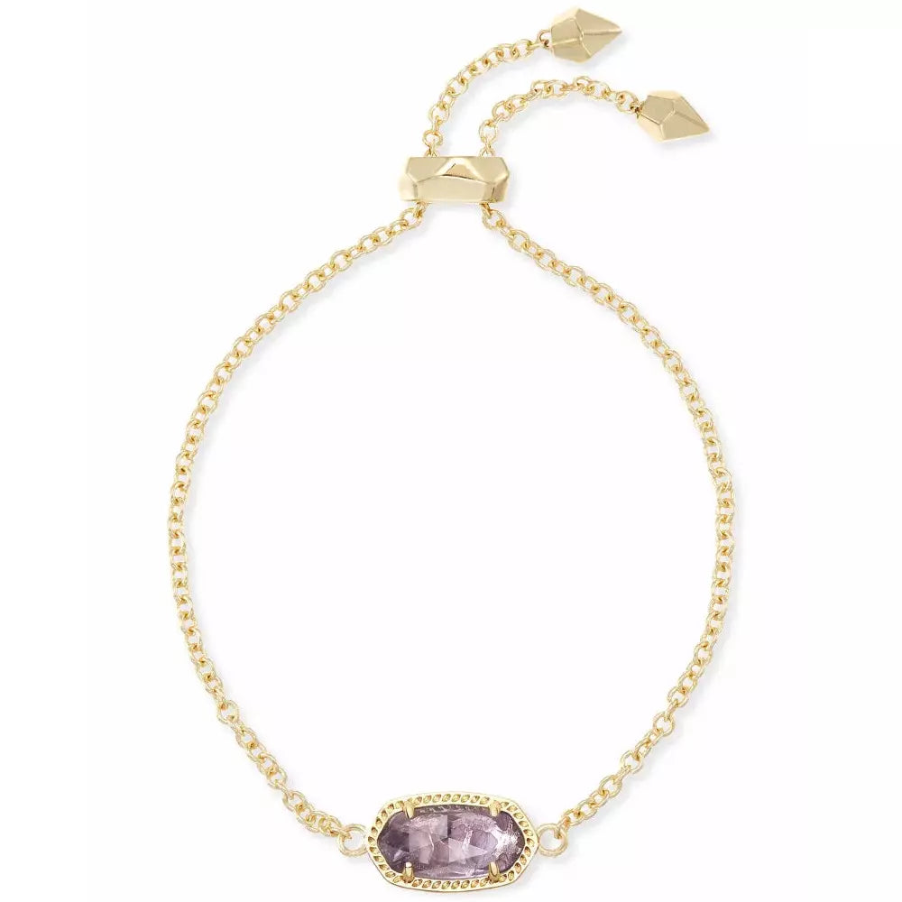 Elaina Adjustable Chain Bracelet in Amethyst - Zinnias Gift Boutique