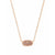 Elisa Pendant Necklace in Rose Gold Drusy - Zinnias Gift Boutique