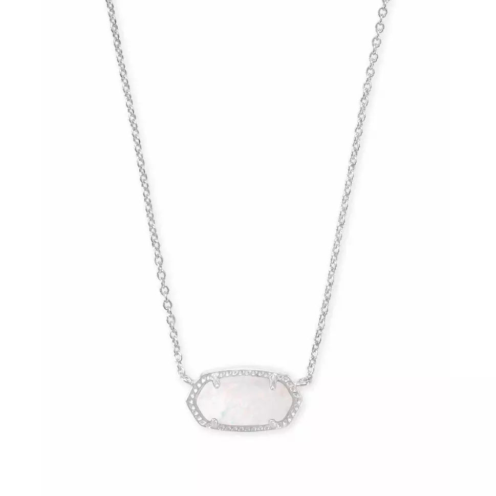 Elisa Pendant White Kyocera Opal - Zinnias Gift Boutique