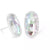 Ellie Silver Stud Earrings in Dichroic Glass - Zinnias Gift Boutique