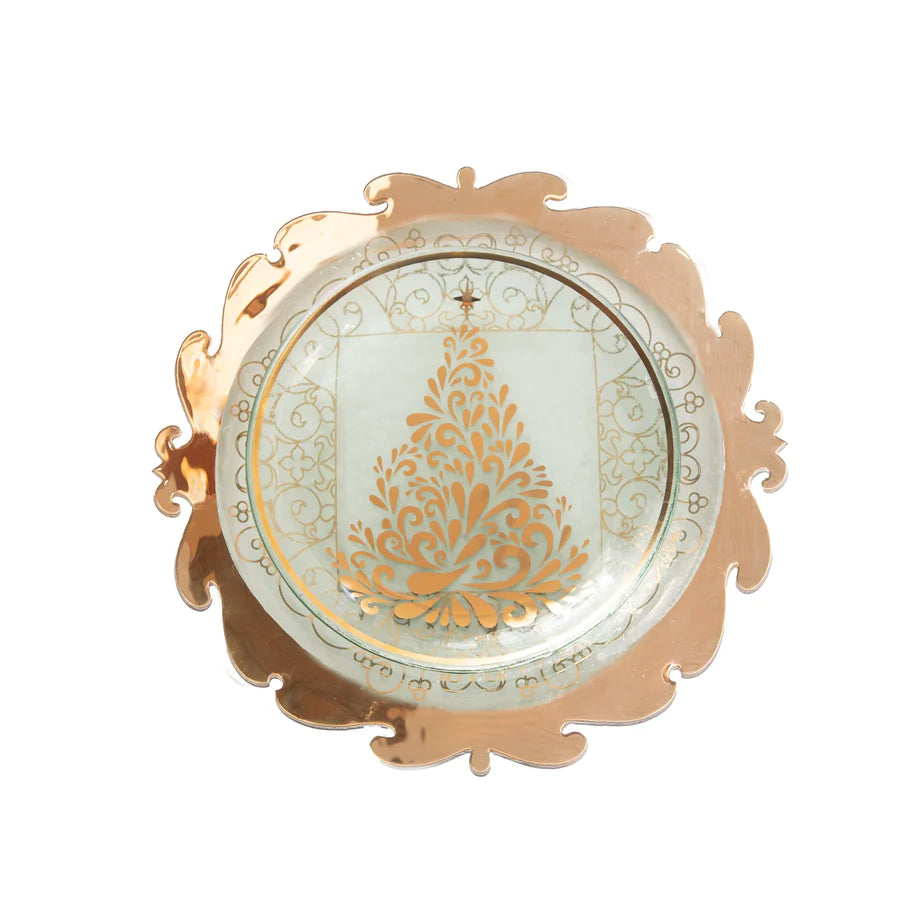 10 1/2" Round Plate Tracery - Zinnias Gift Boutique