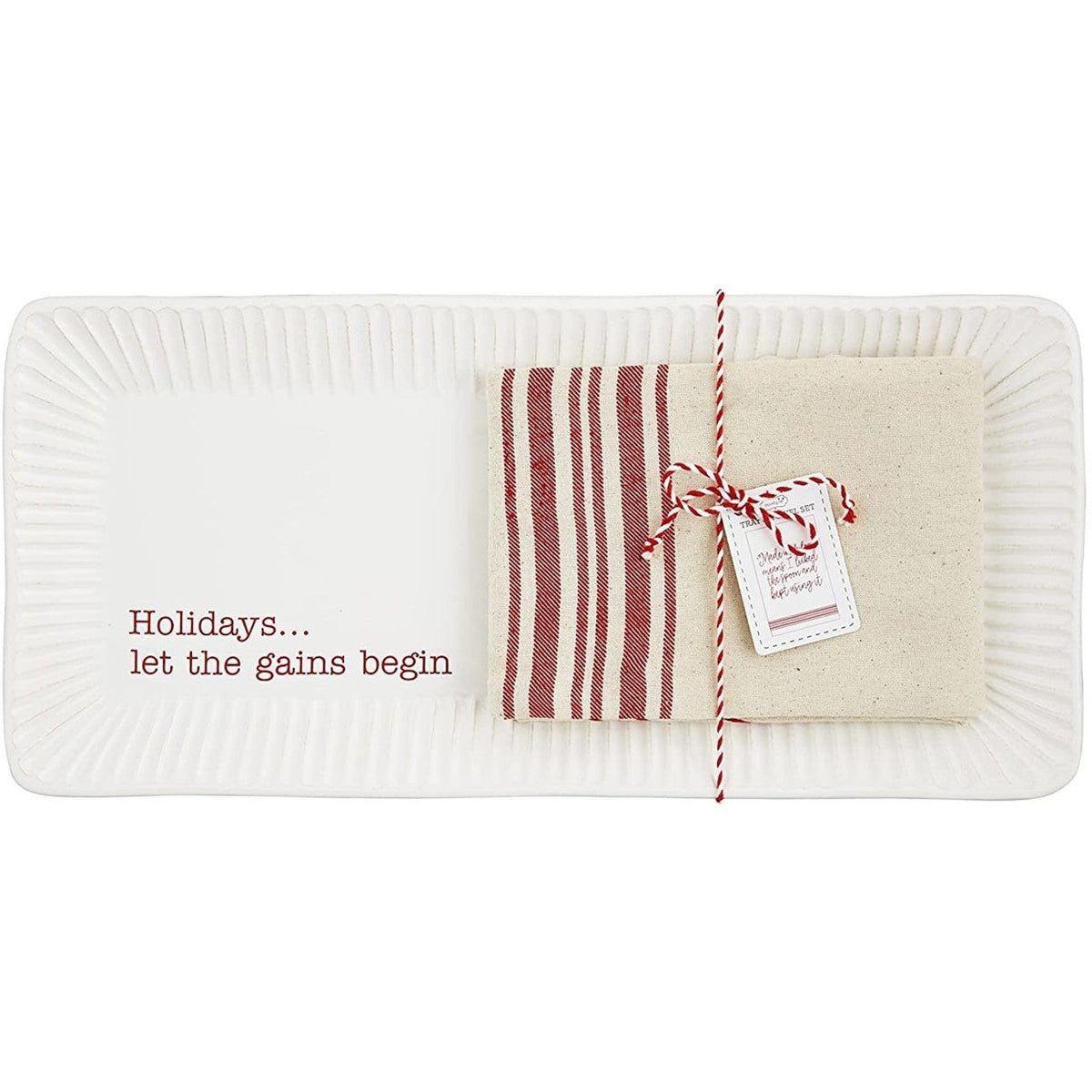 Gains Begin Tray And Towel Set - Zinnias Gift Boutique