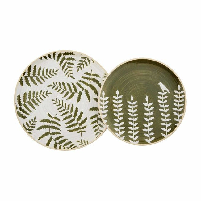 Green Leaf Platter Set - Zinnias Gift Boutique