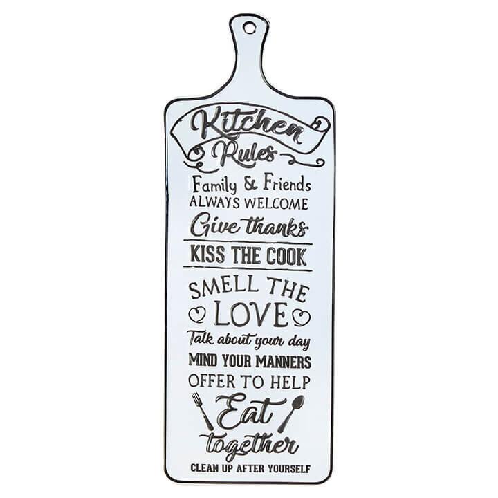Kitchen Rules Sign - Zinnias Gift Boutique