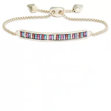 Jack Delicate Chain Bracelet In Gold/multi - Zinnias Gift Boutique