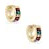 Jack Huggie Earrings Gold - Multi-color Nano Crystal - Zinnias Gift Boutique