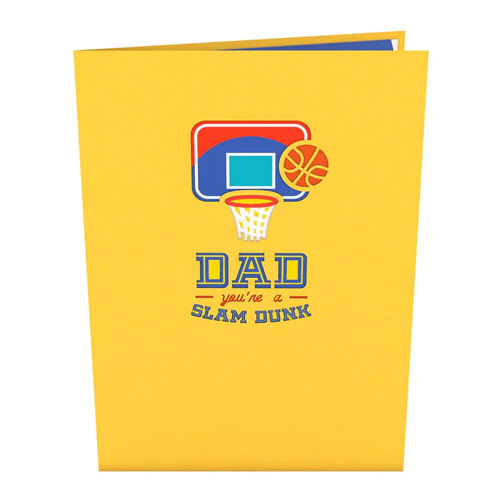 Dad slam dunk Cut paper card - Zinnias Gift Boutique