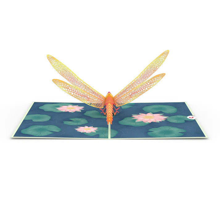 Dragonfly cut paper card - Zinnias Gift Boutique