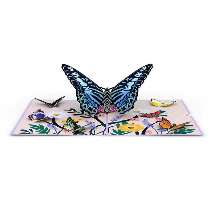 Garden Butterfly Cut Paper Card - Zinnias Gift Boutique