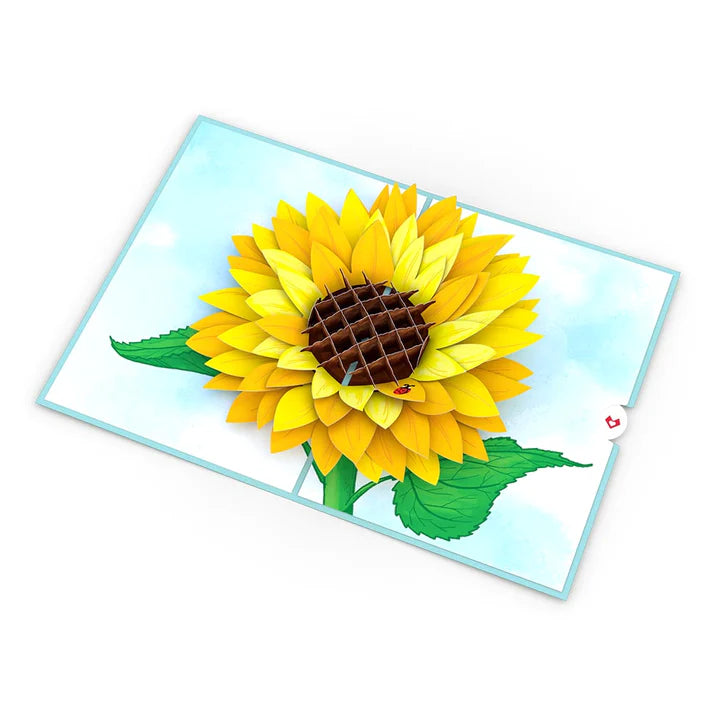 Sunflower Bloom Cut Paper Card - Zinnias Gift Boutique