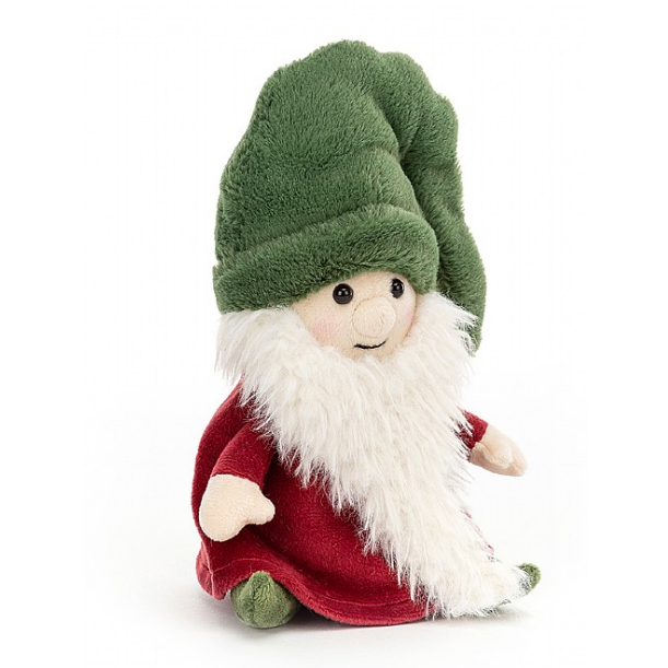 Nisee Gnome Noel - Green Hat Jellycat - Zinnias Gift Boutique