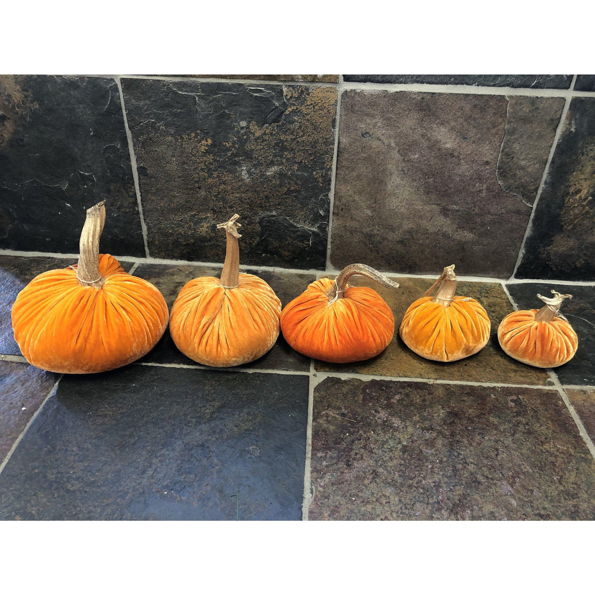 Velvet Pumpkins - Dark Orange - Zinnias Gift Boutique