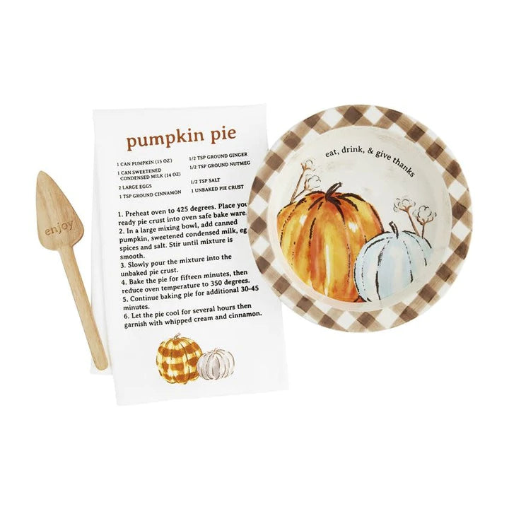 Pumpkin Pie Plate Set - Zinnias Gift Boutique