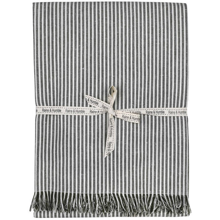 ABBY STRIPE APRON OLIVE GREEN - Zinnias Gift Boutique