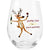 Reindeer Drinking Wine Glass - Zinnias Gift Boutique