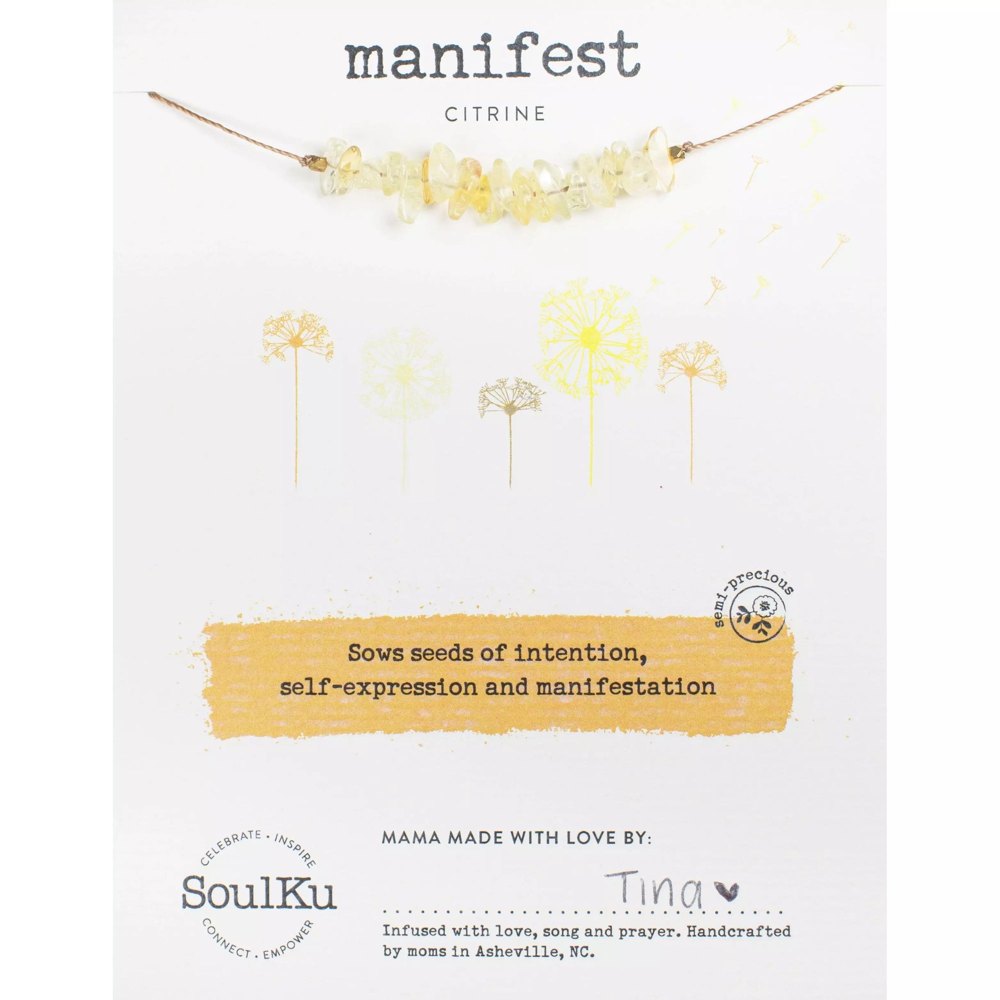 Seed NK Citrine- Manifest - Zinnias Gift Boutique