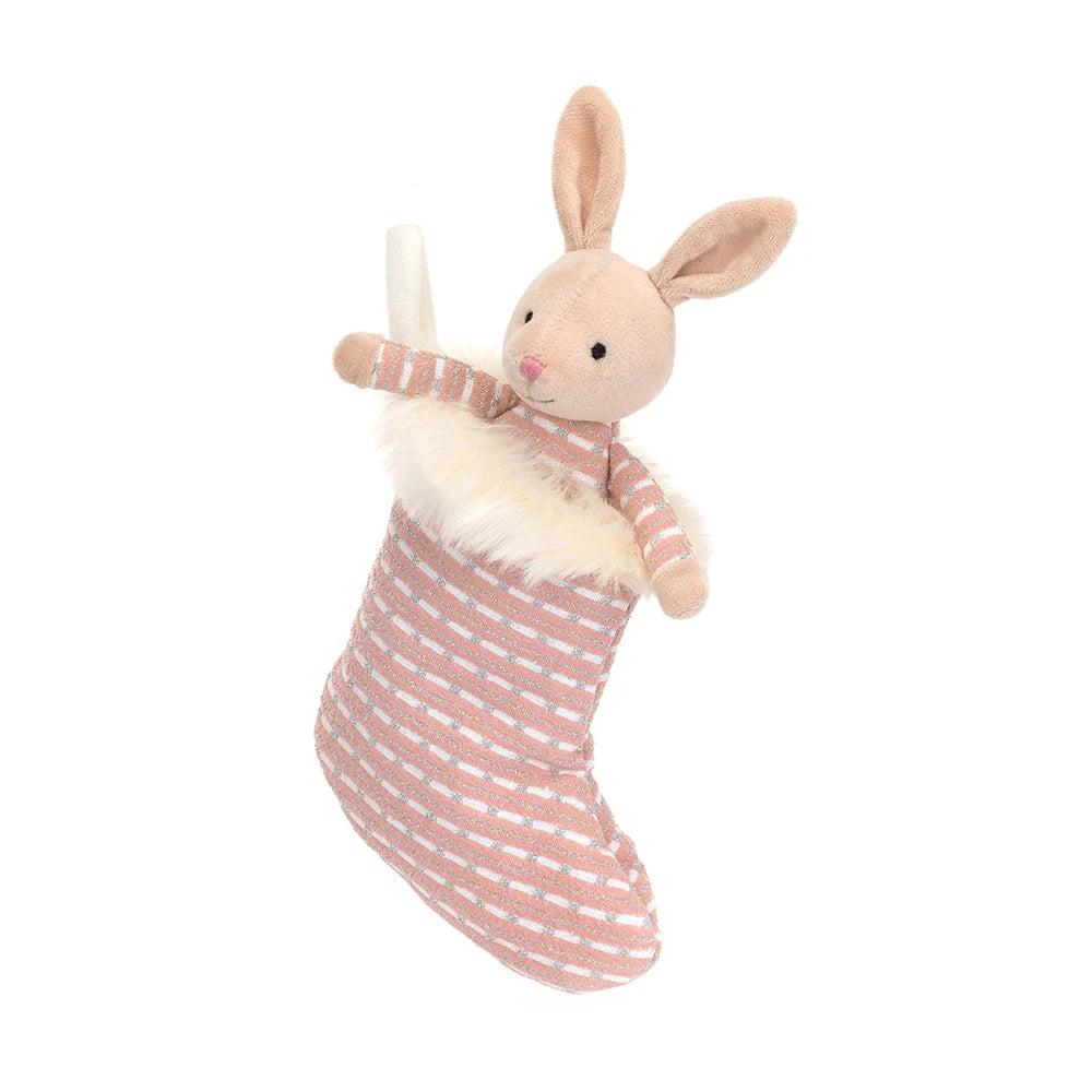 Shimmer Stocking Bunny - Zinnias Gift Boutique