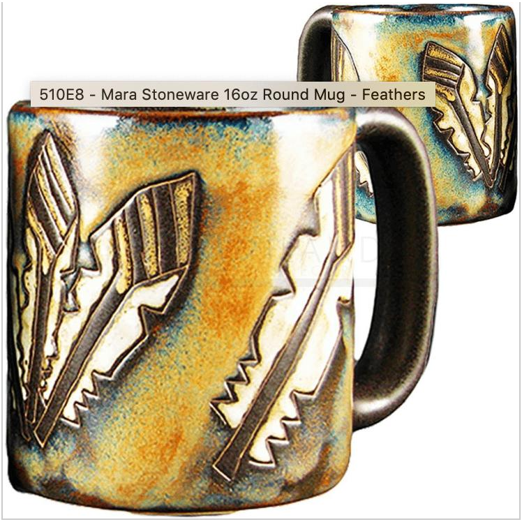 Mara Mugs - Feathers - Zinnias Gift Boutique
