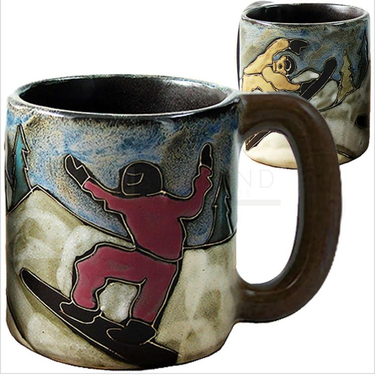 Mara Mugs - Snowboarders - Zinnias Gift Boutique