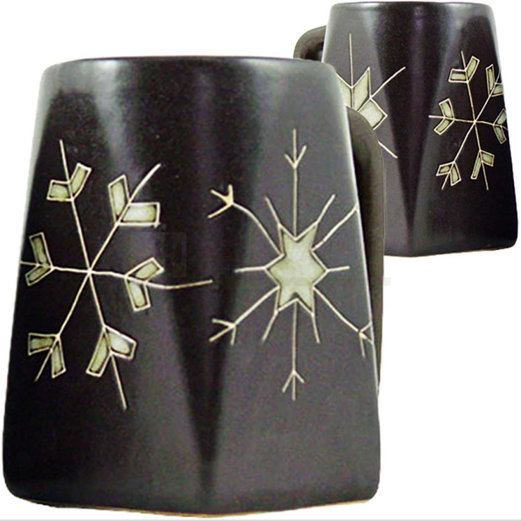 Mara Mugs - Snow Flakes - Zinnias Gift Boutique