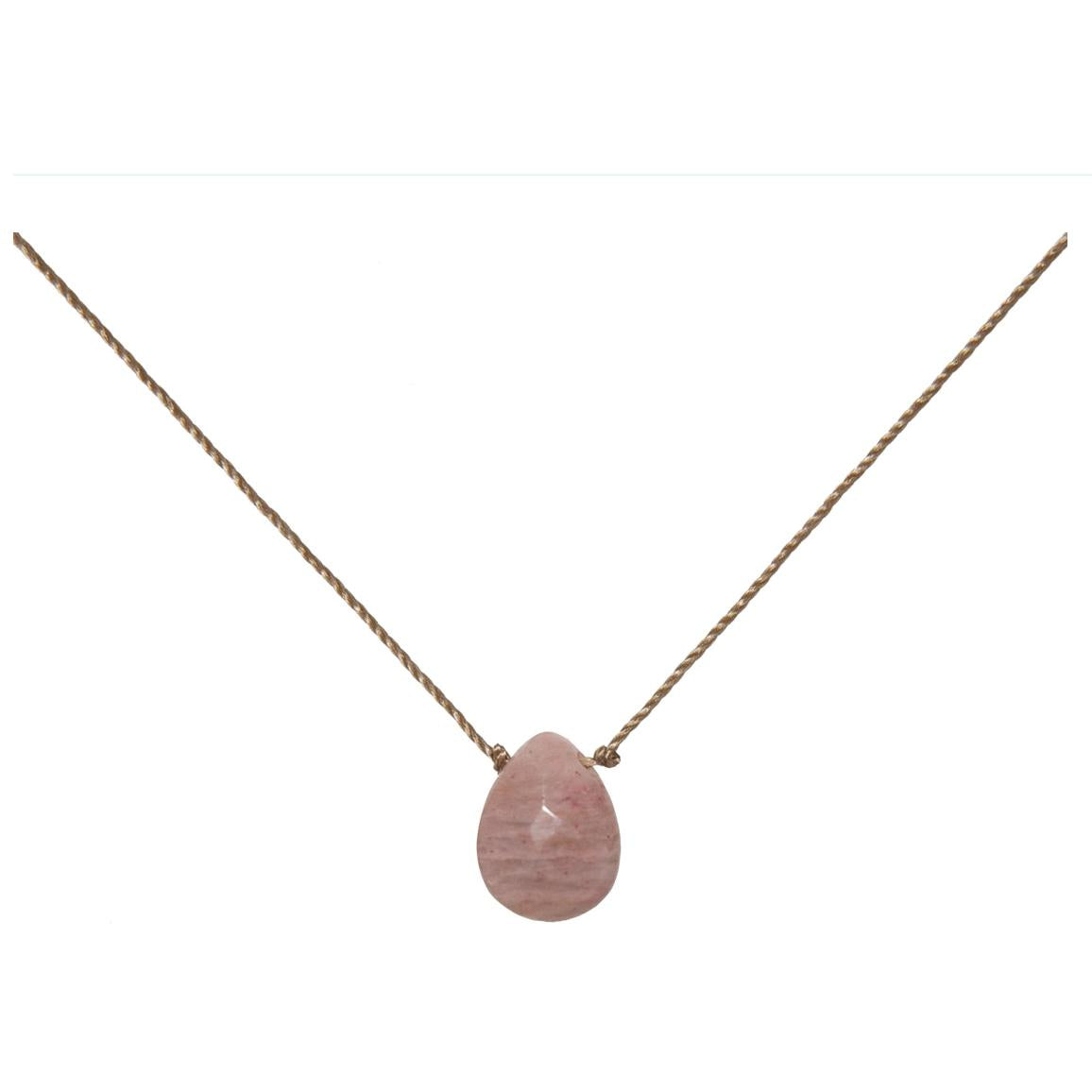 SoulKu - Rhodonite Gemstone Necklace - Zinnias Gift Boutique