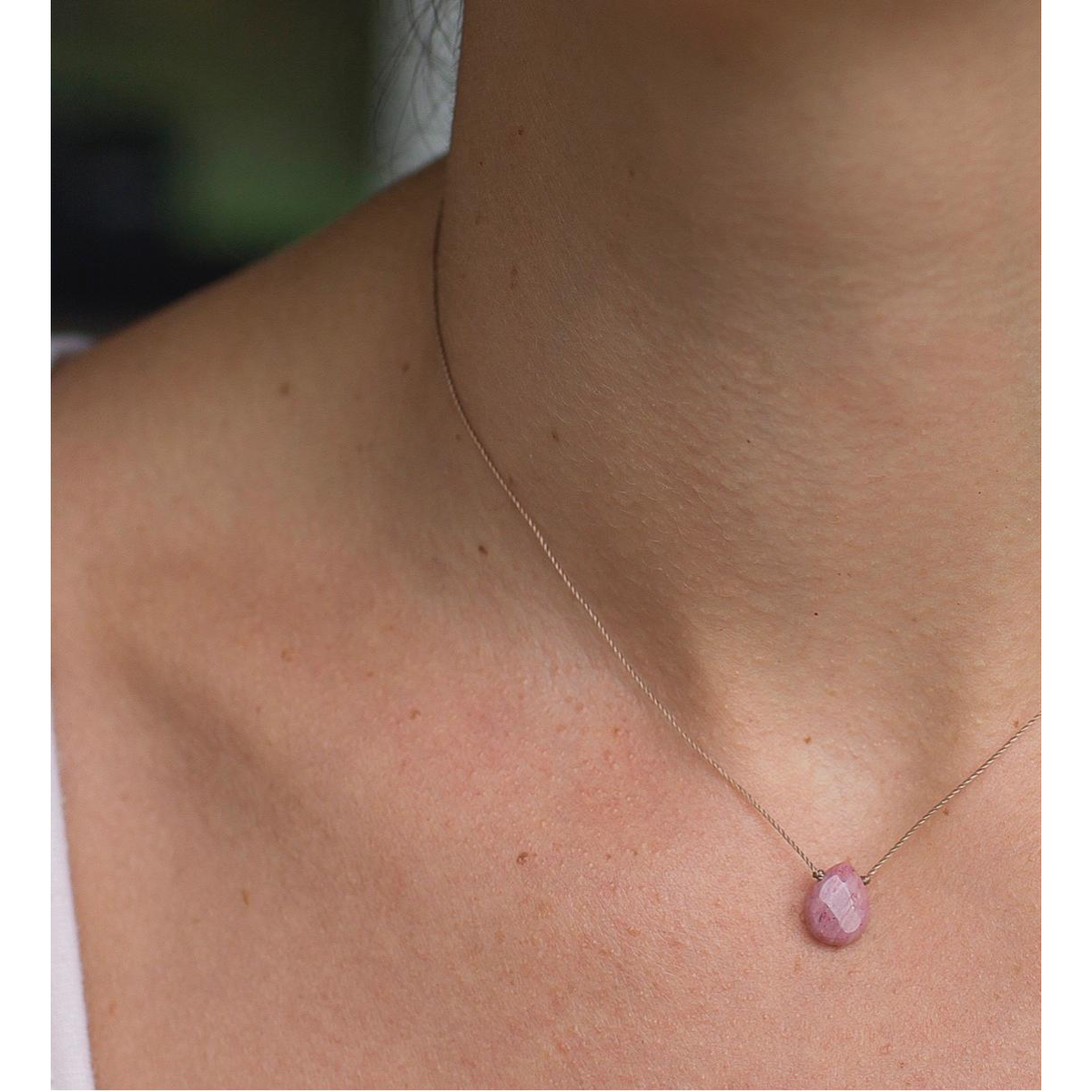 SoulKu - Rhodonite Gemstone Necklace - Zinnias Gift Boutique