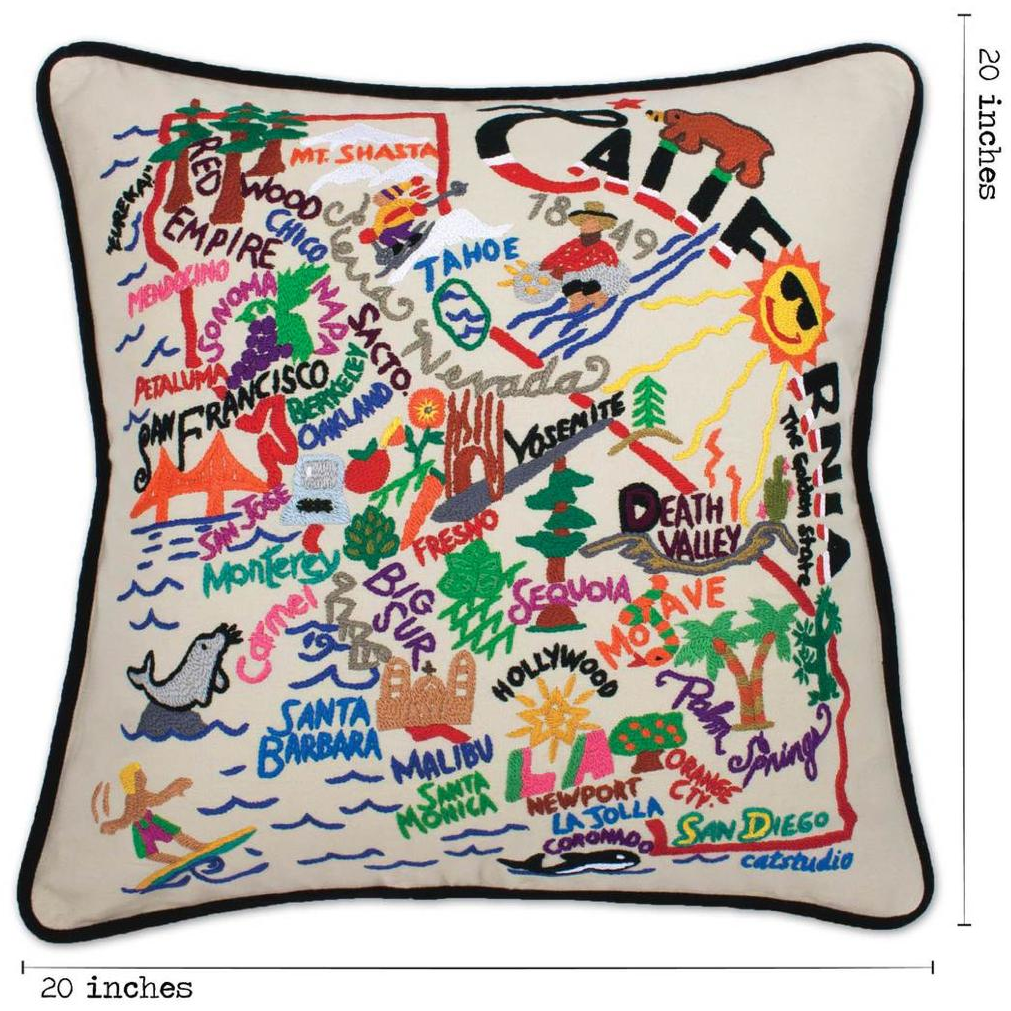 California Pillow - Zinnias Gift Boutique