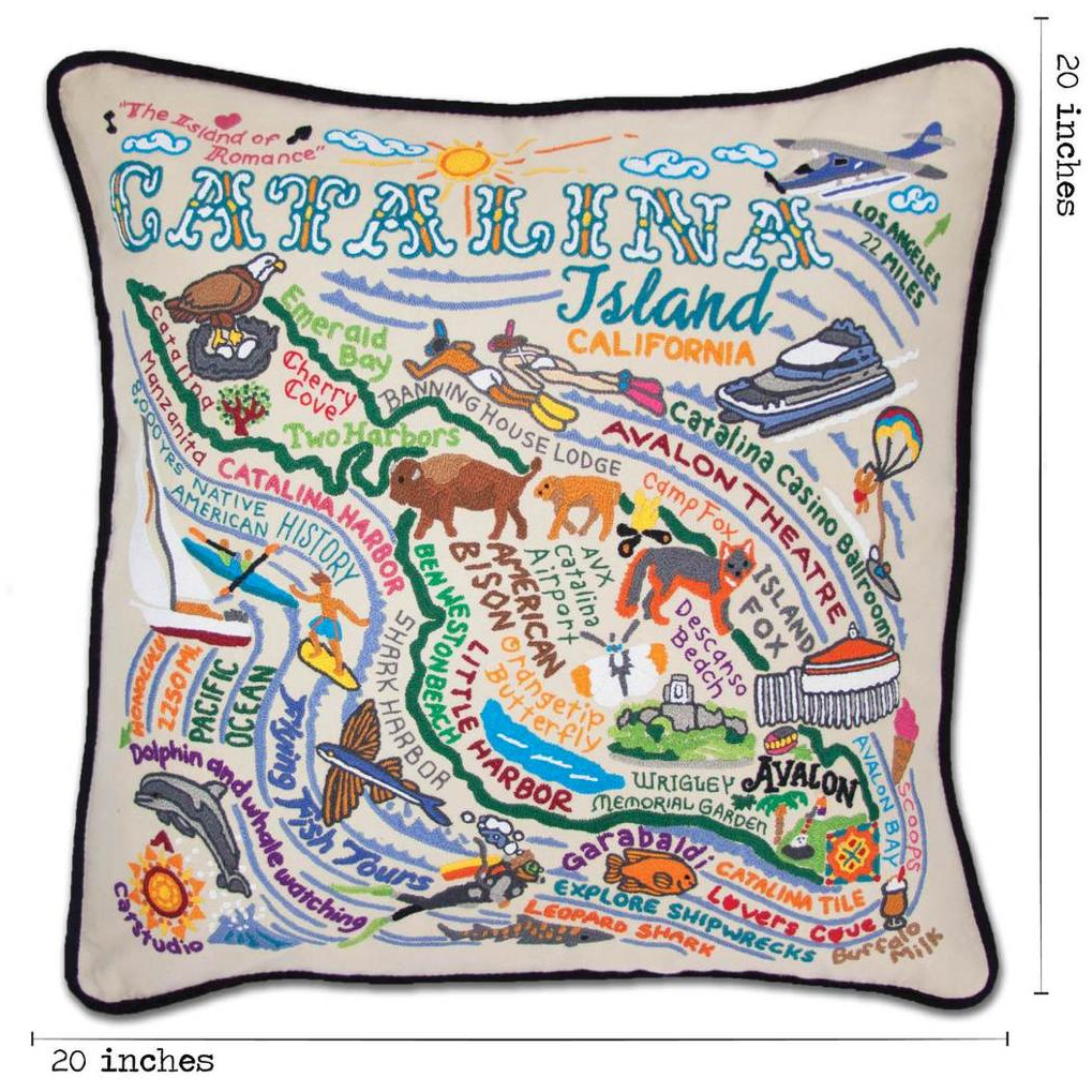 Catalina Island Pillow - Zinnias Gift Boutique