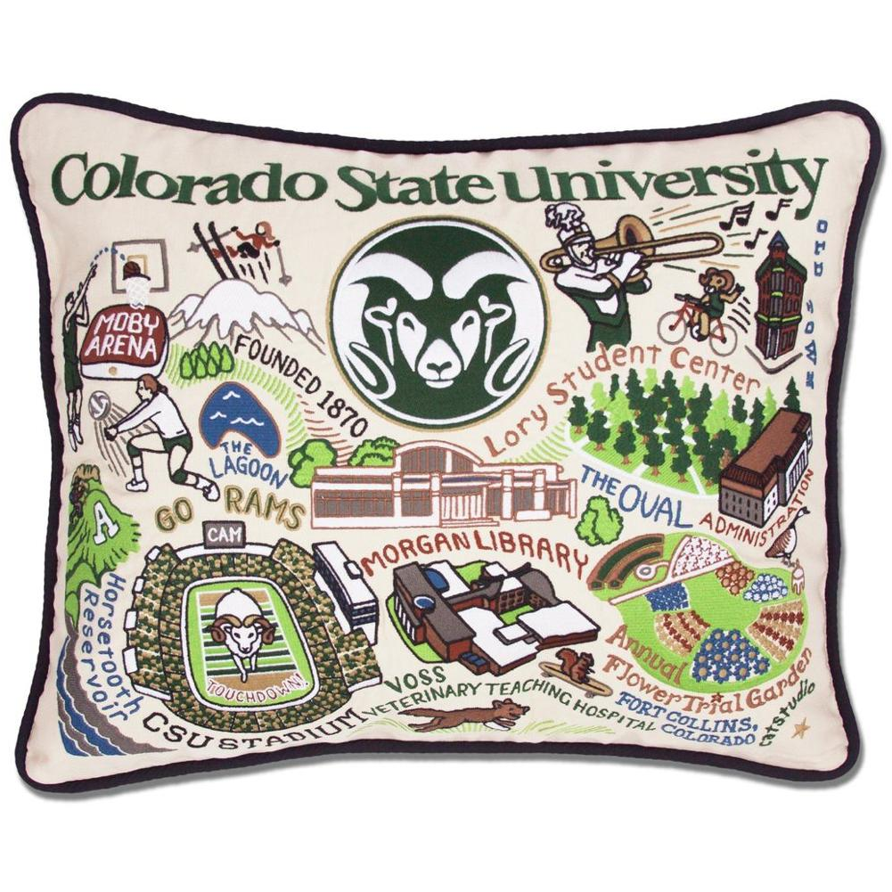 Colorado State University Pillow - Zinnias Gift Boutique