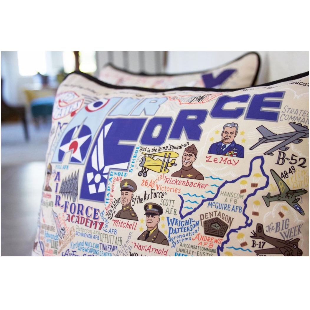 Air Force Printed Pillow - Zinnias Gift Boutique