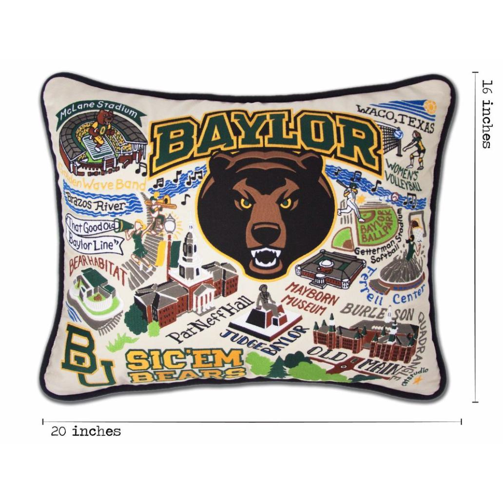 Baylor University Pillow - Zinnias Gift Boutique